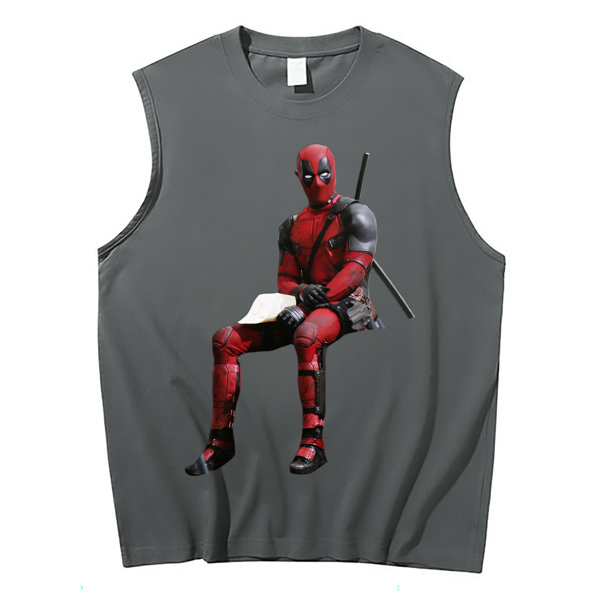 （画像用） Deadpool デッドプール コットン100％タンクトップ（フロントプリント）